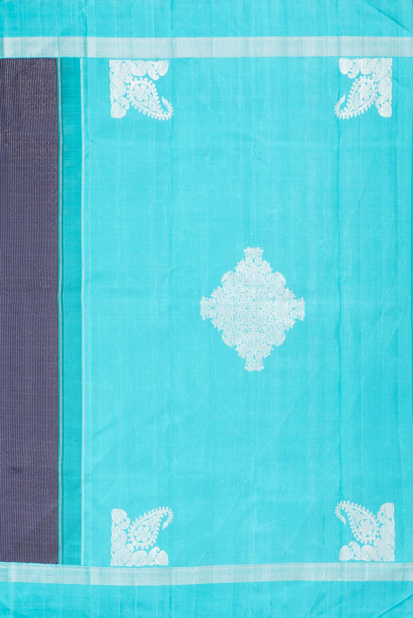 Navy Blue Dual Tone Kanchipuram Silk Saree