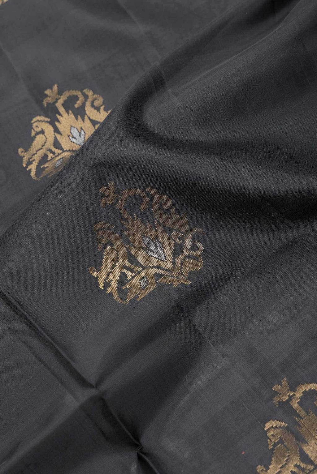 Black Dual Tone Soft Silk Saree