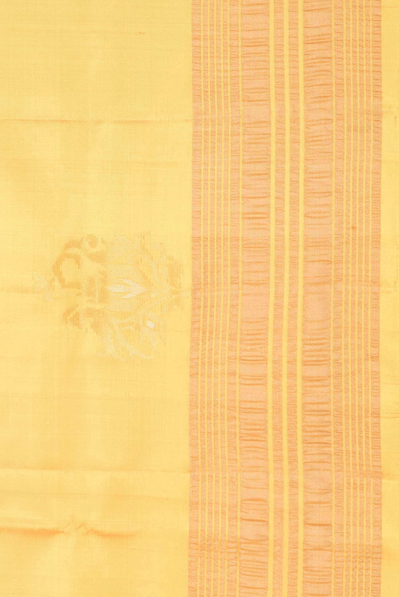 Yellow Dual Tone Soft Silk Saree