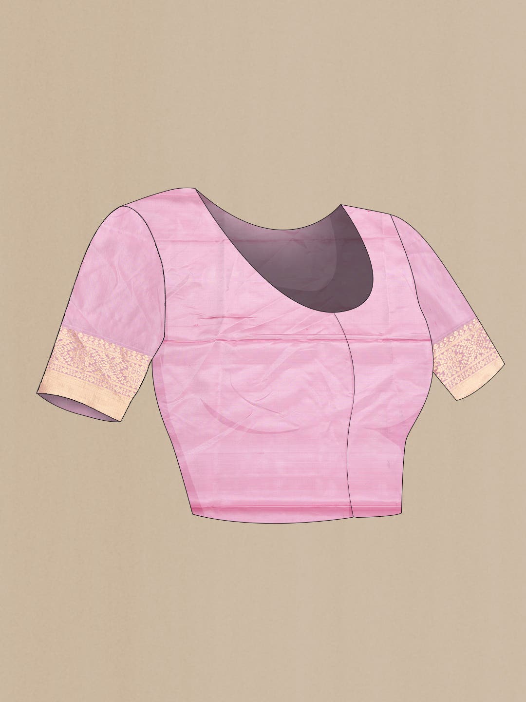 Pink Dual Tone Soft Silk Saree