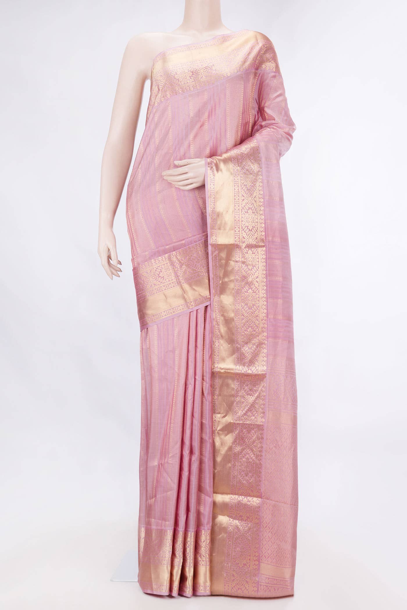 Pink Dual Tone Soft Silk Saree