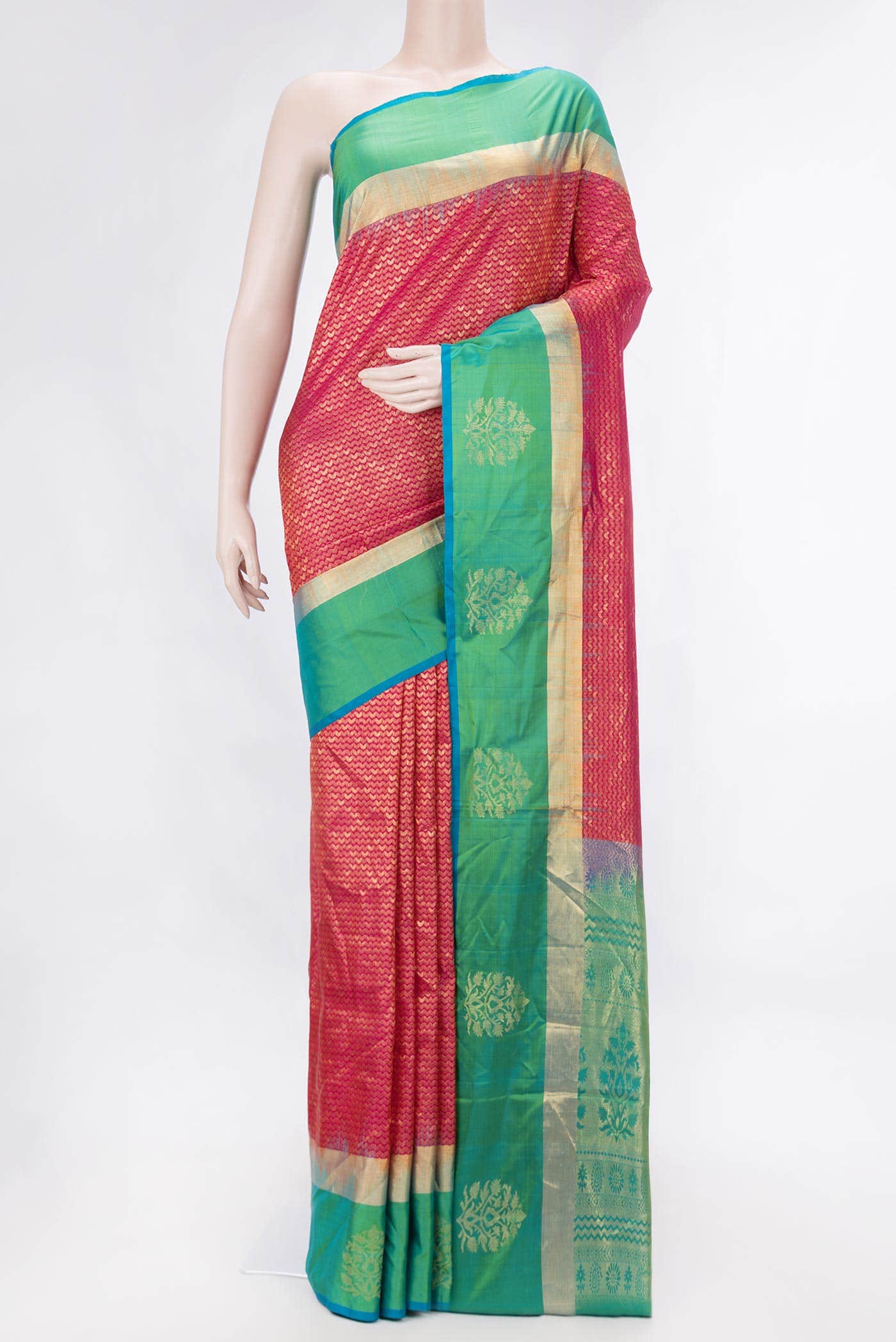 Pink Dual Tone Soft Silk Saree