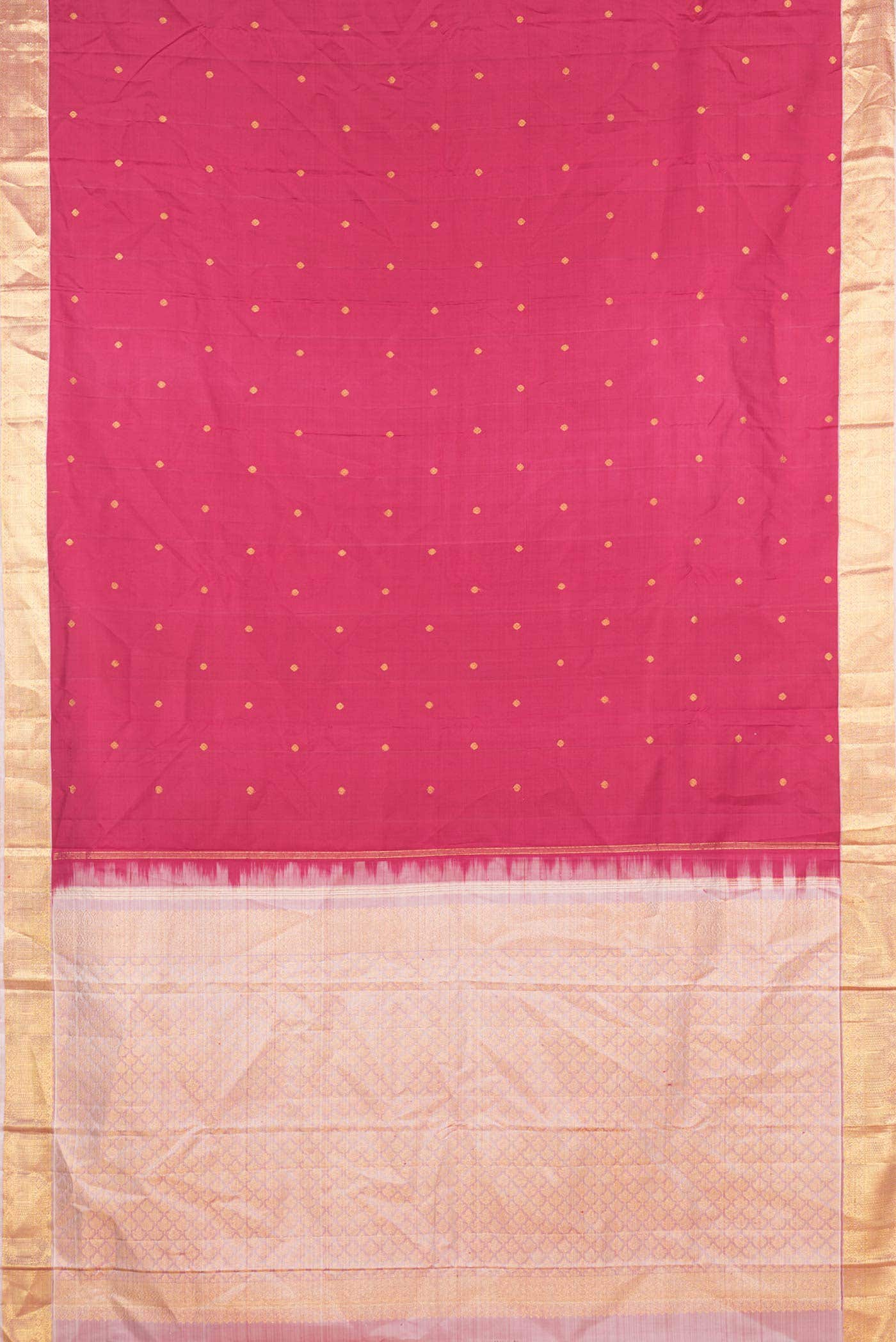 Pure Silk Pure Zari Maroon Dual Tone Kanchipuram Saree