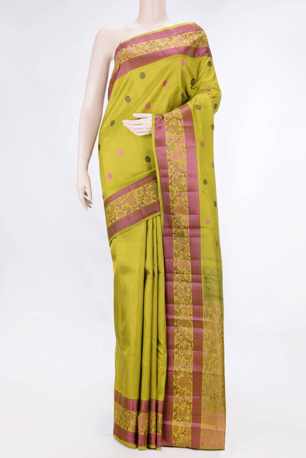 Green Dual Tone Kanchipuram Silk Saree