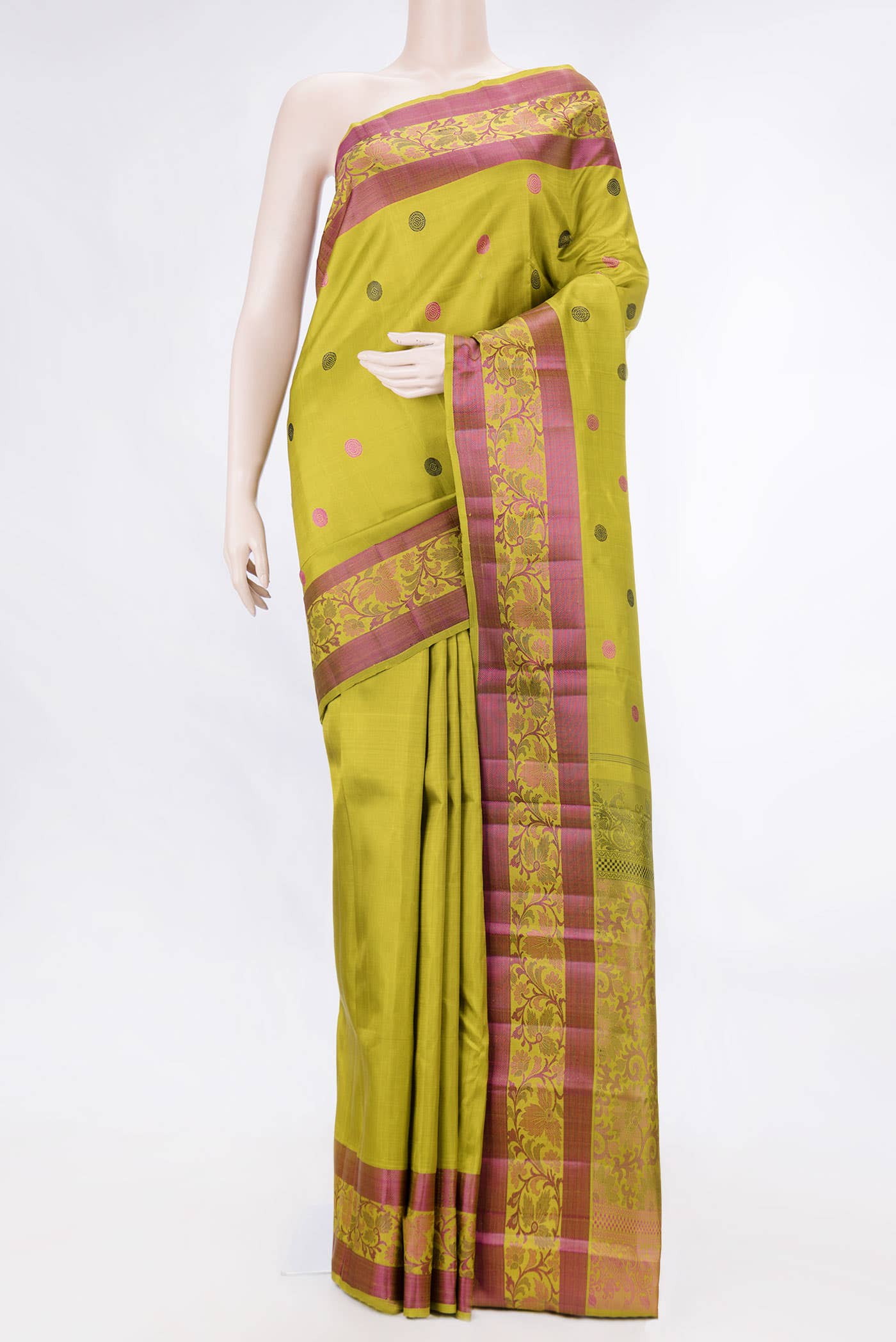 Green Dual Tone Kanchipuram Silk Saree