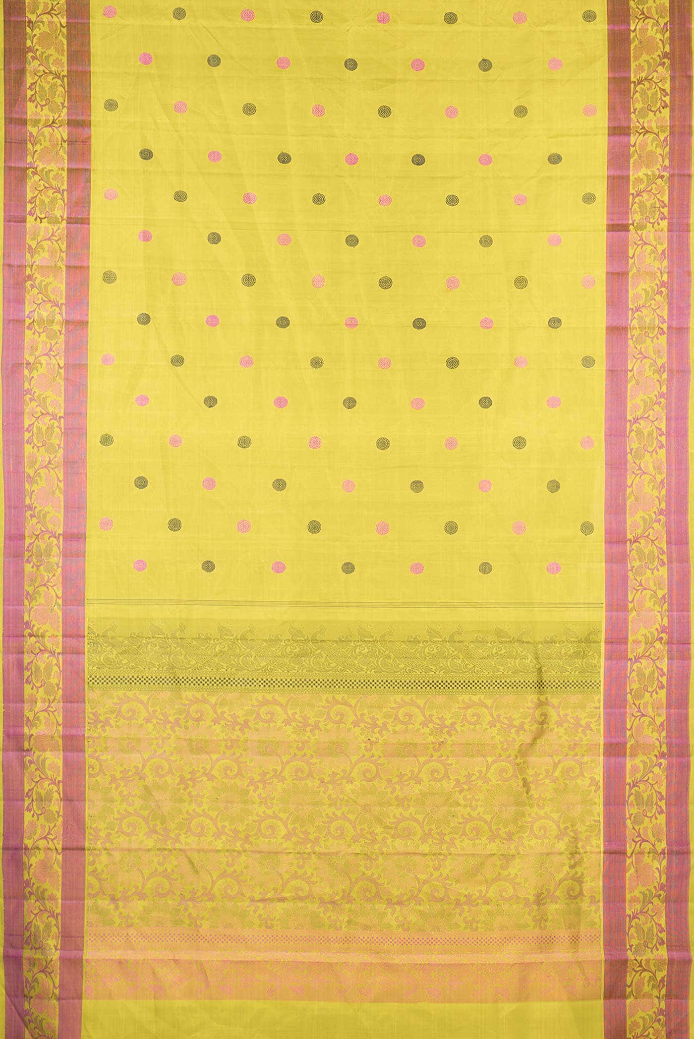 Green Dual Tone Kanjivaram Silk Saree