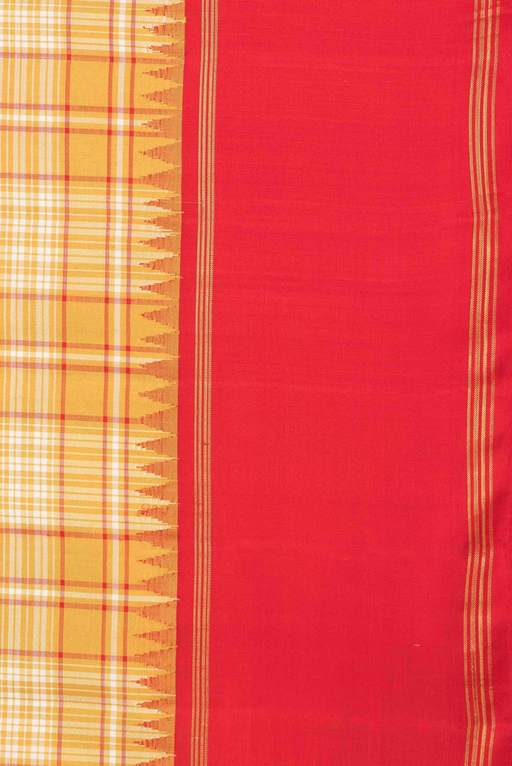 Pure Silk Pure Zari Mustard Dual Tone Kanchipuram Saree