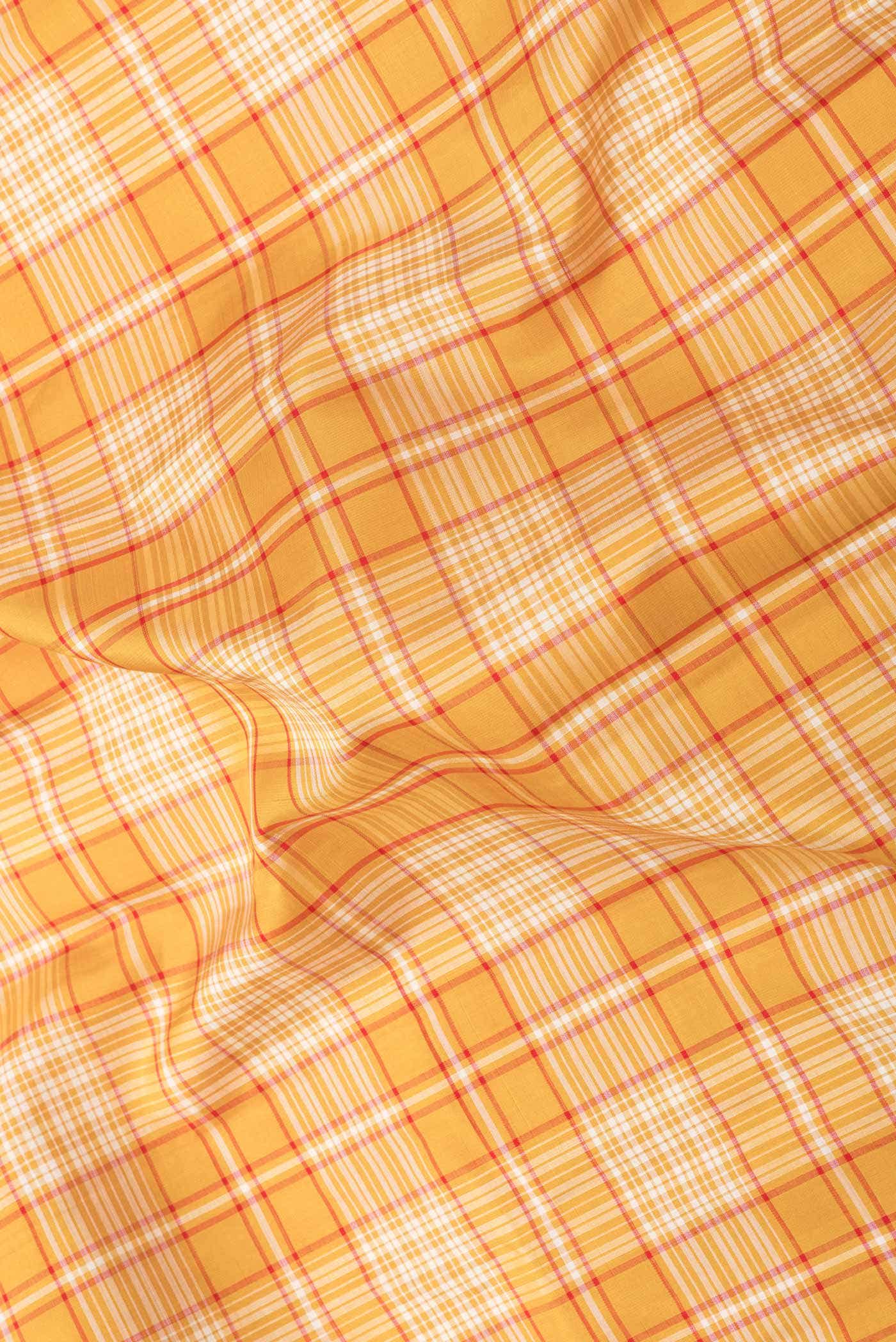 Pure Silk Pure Zari Mustard Dual Tone Kanchipuram Saree