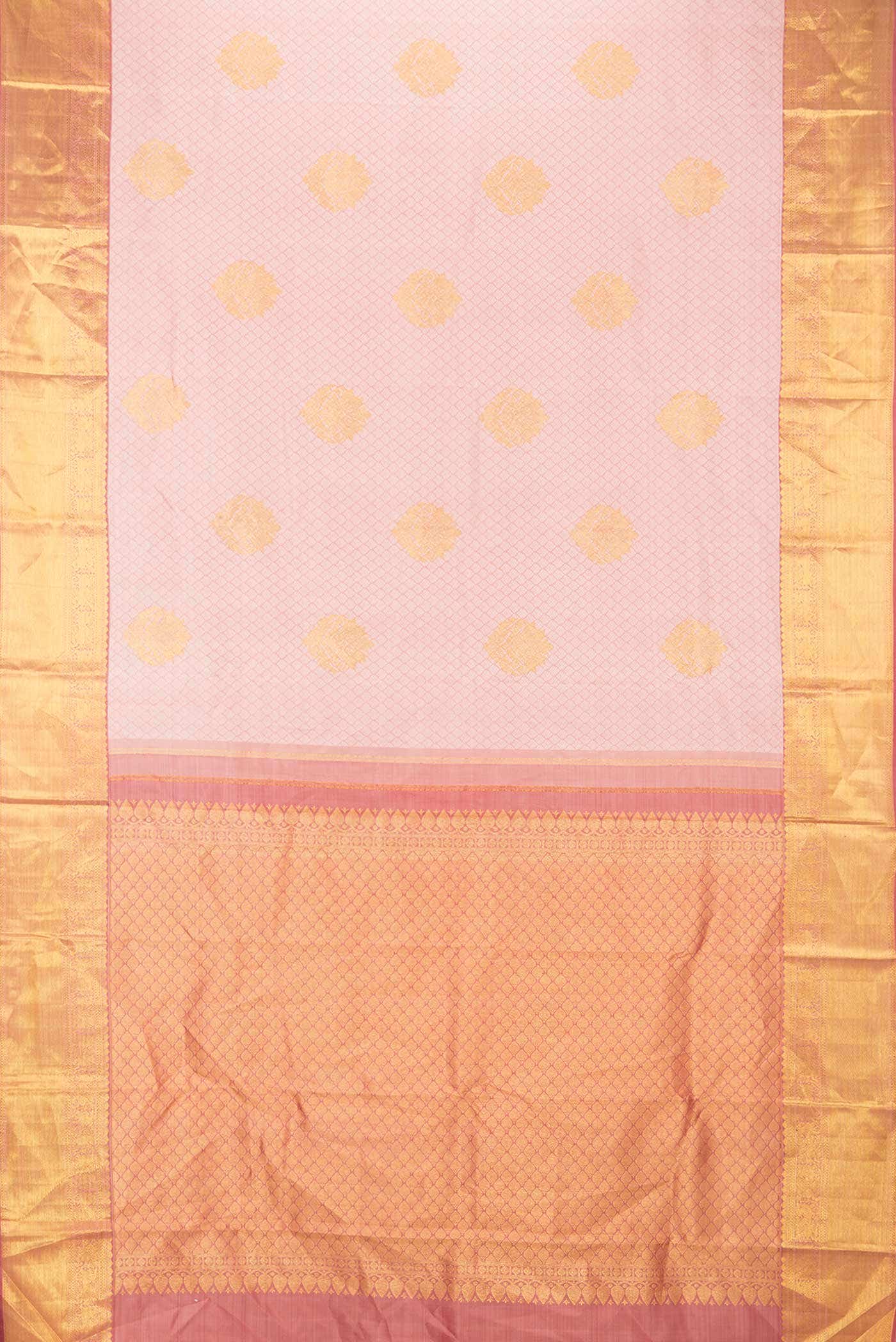 Peach Dual Tone Kanchipuram Silk Saree