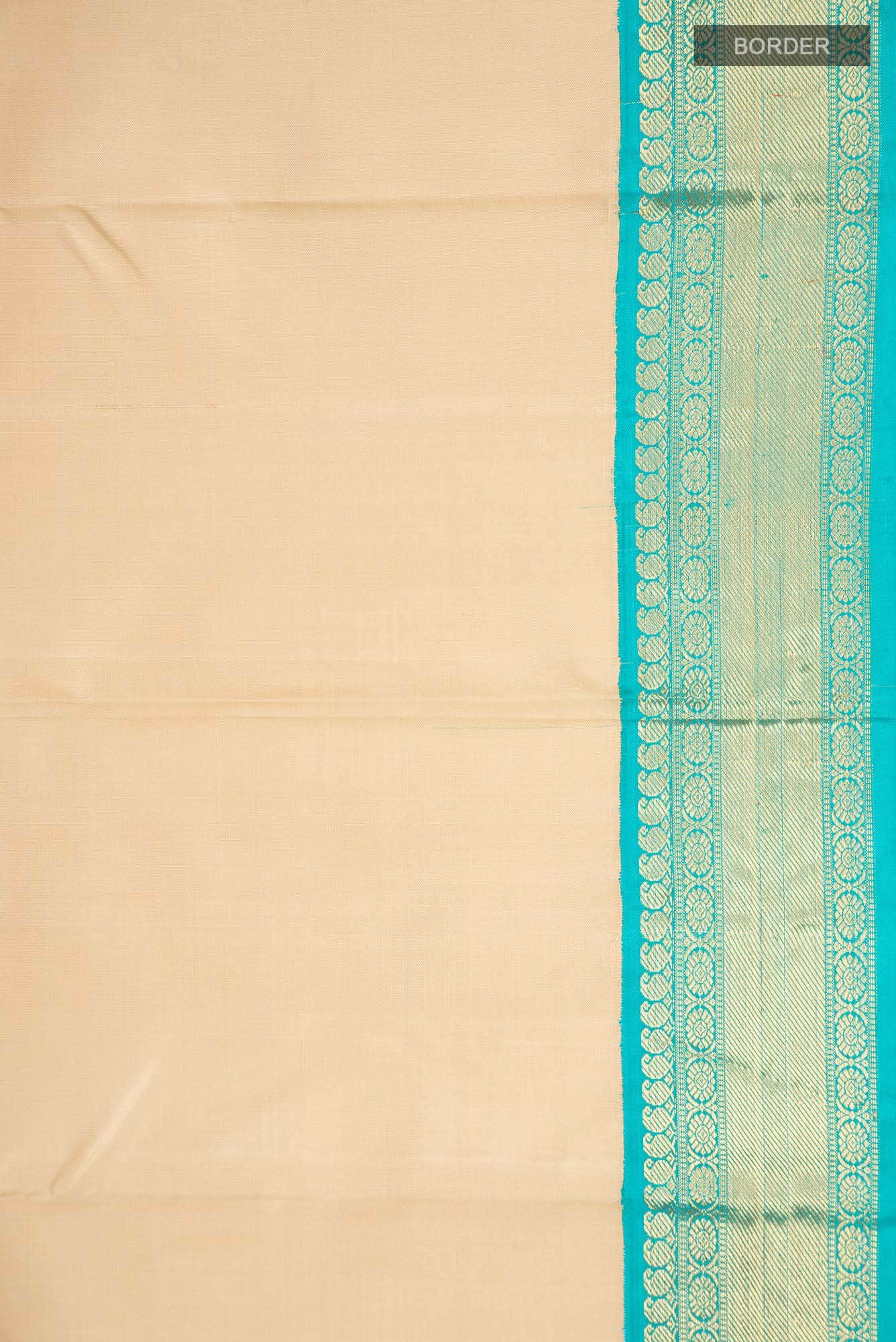 Beige Kanchipuram Silk Saree