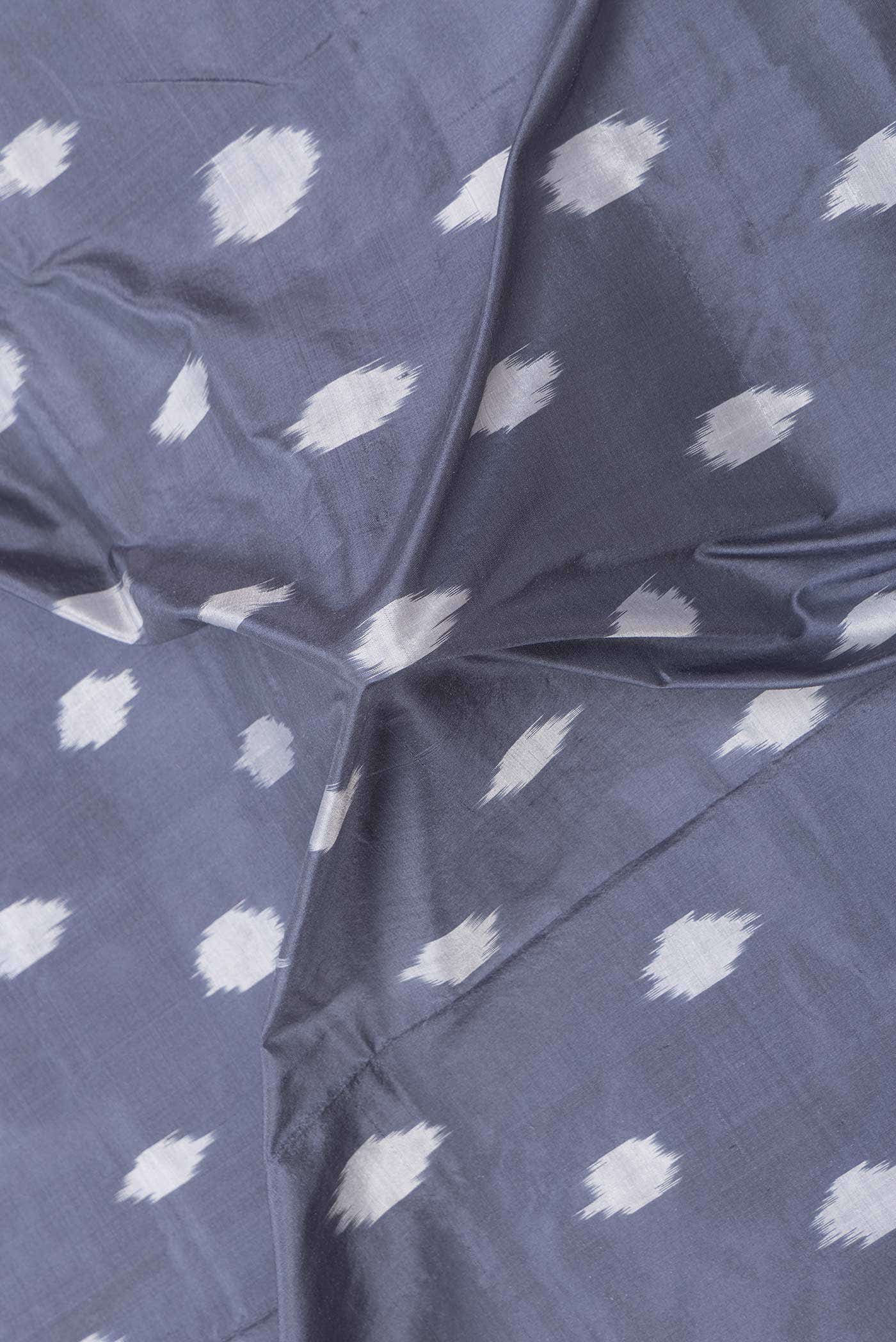Grey Dual Tone Double Ikat Saree