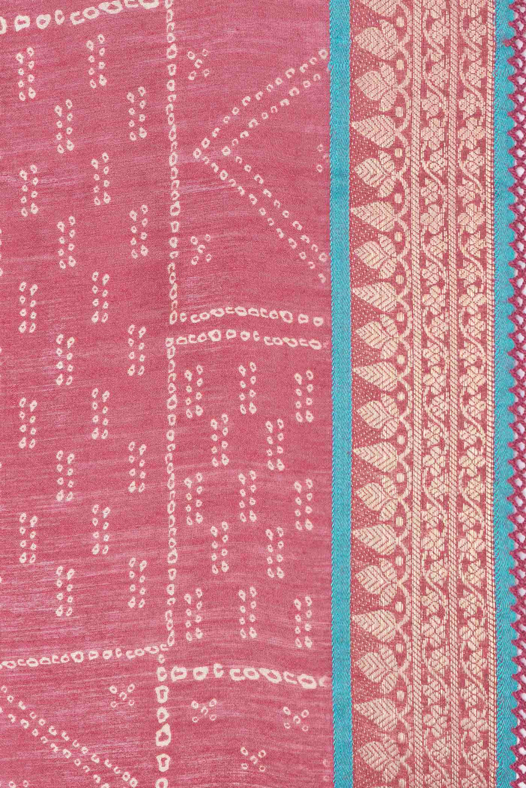 Dark Pink Dual Tone Tussar Silk Saree