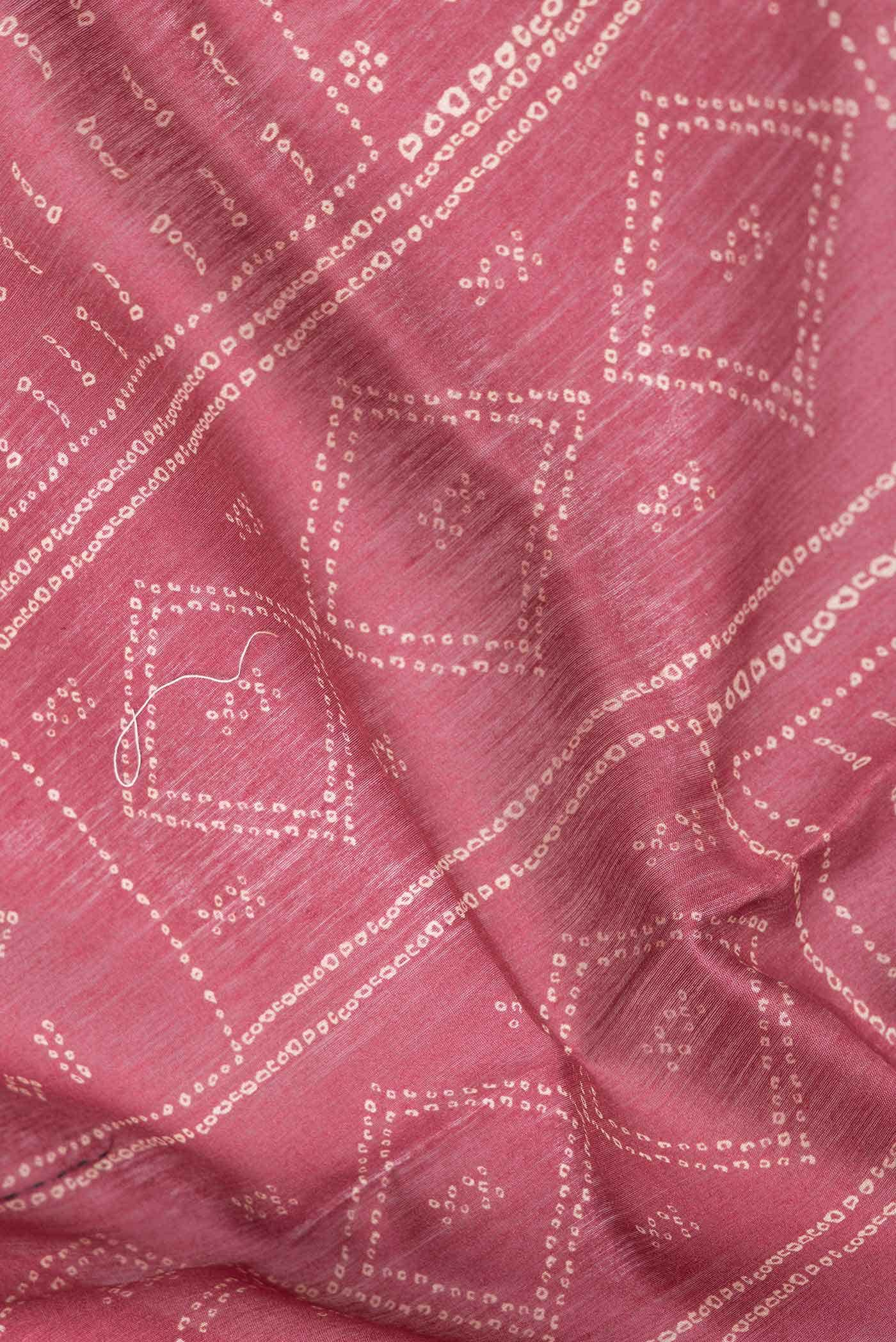Dark Pink Dual Tone Tussar Silk Saree