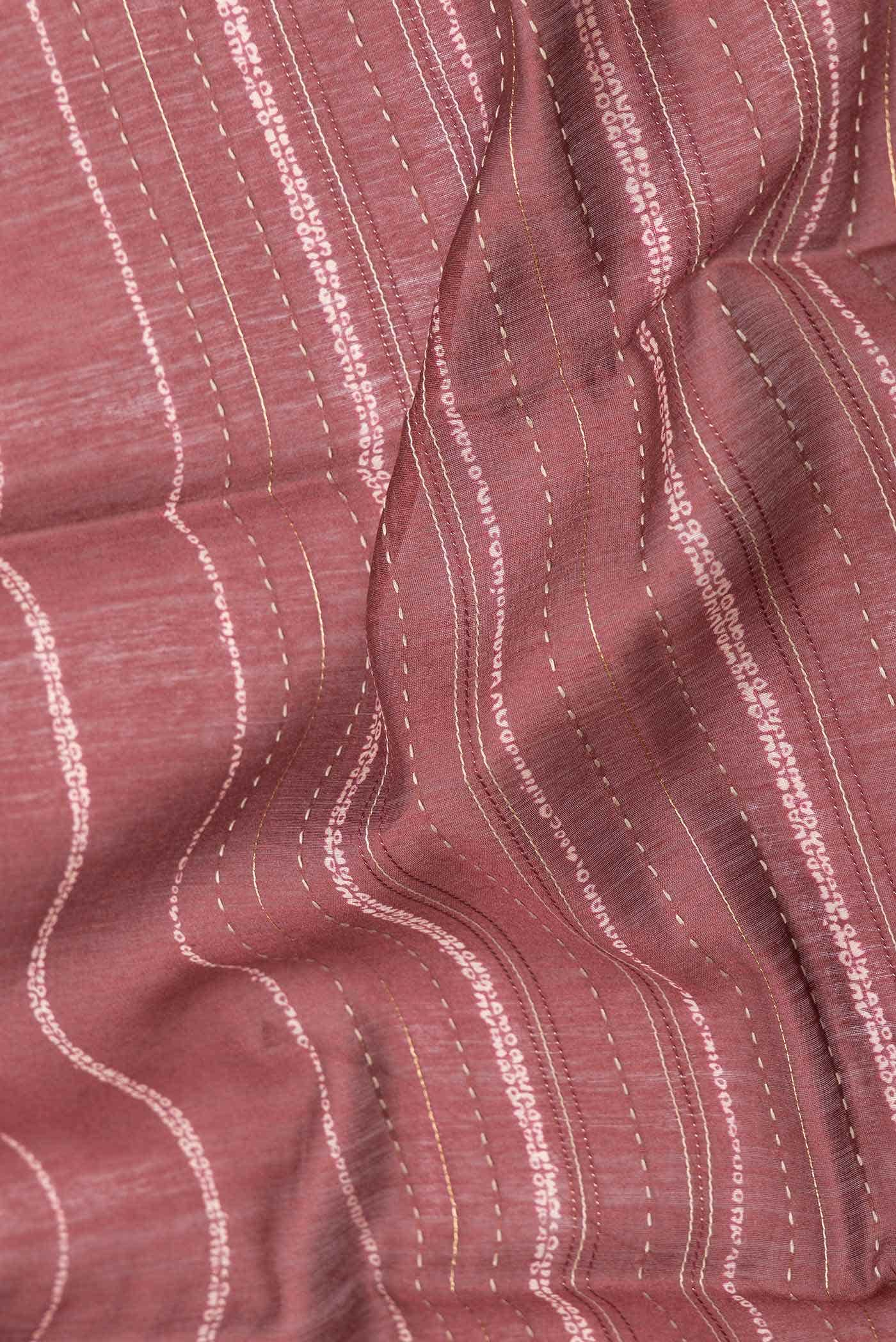 Maroon Dual Tone Tussar Silk Saree