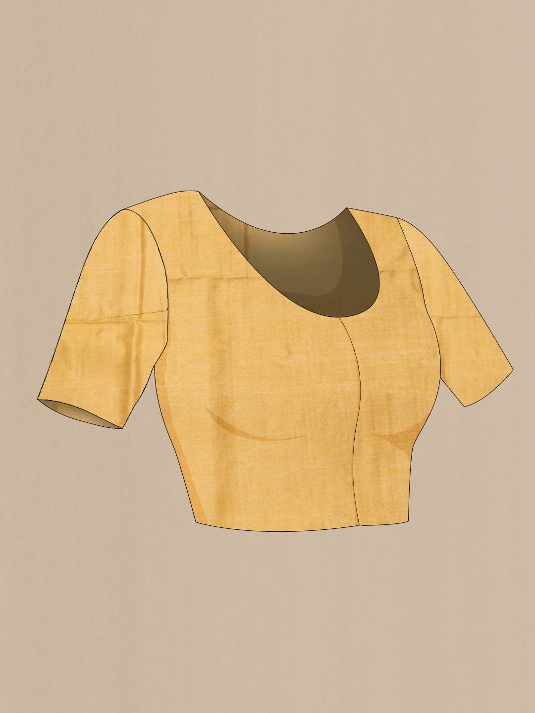 Mustard Dual Tone Tussar Silk Saree