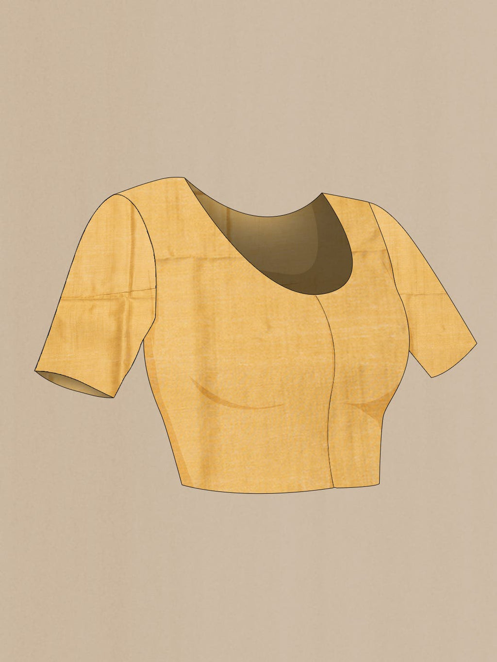 Mustard Dual Tone Tussar Silk Saree