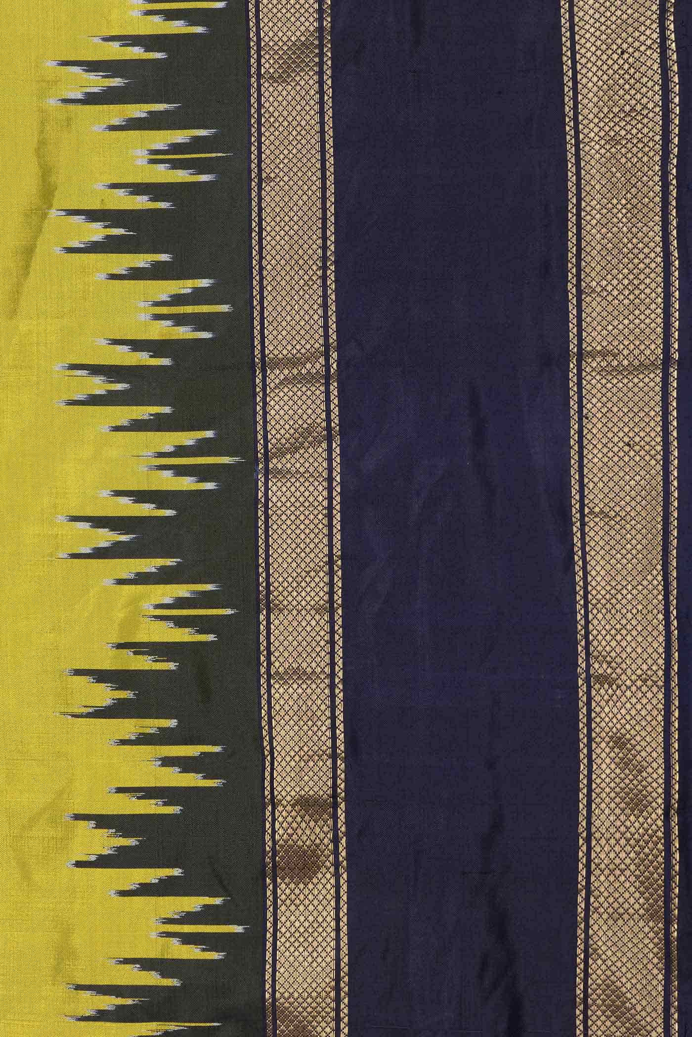 Mehandi Green Dual Tone Double Ikat Saree