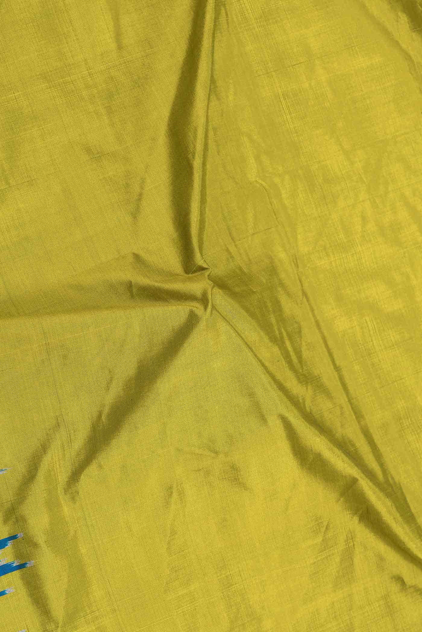Mehandi Green Dual Tone Double Ikat Saree