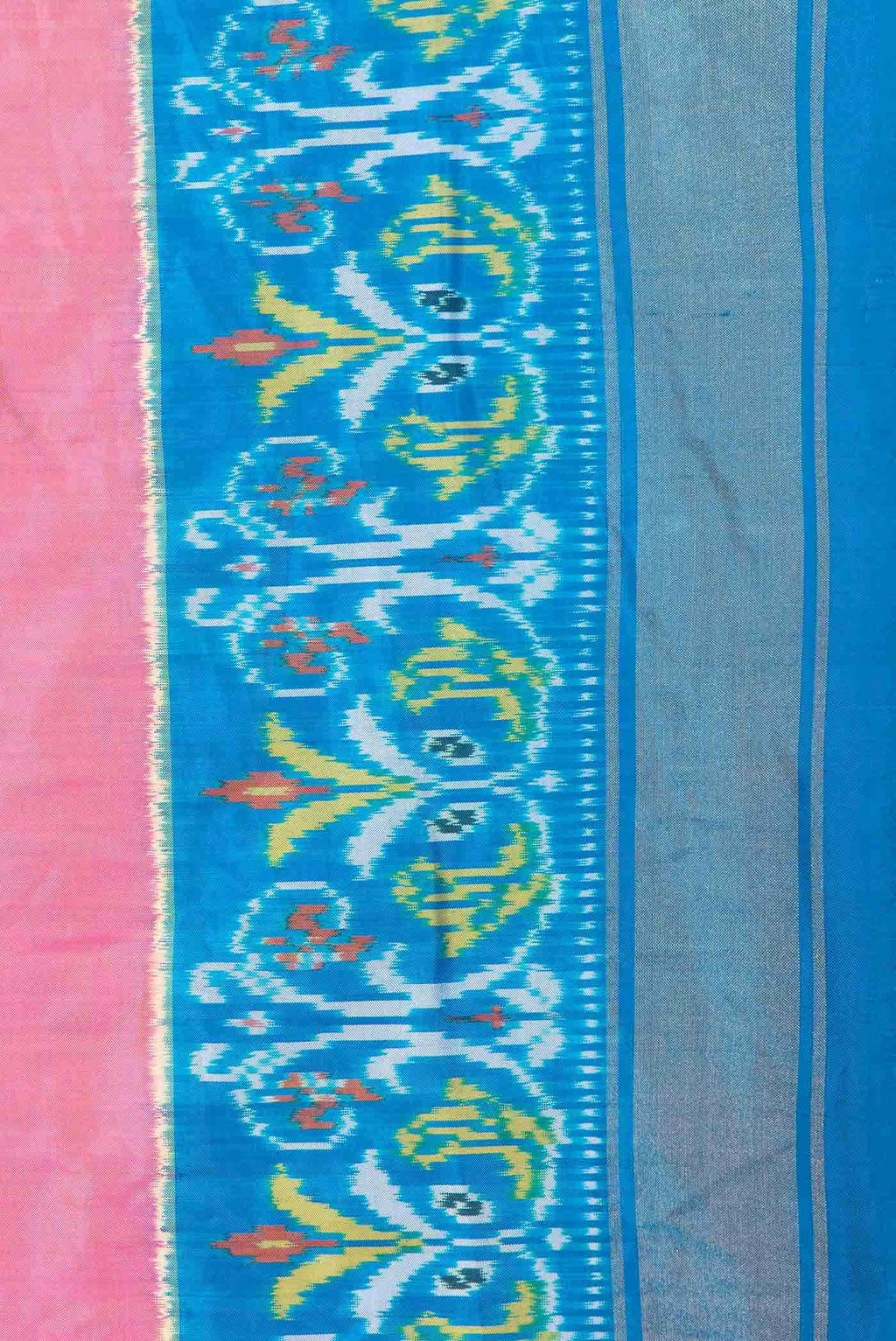 Pink Dual Tone Double Ikat Saree