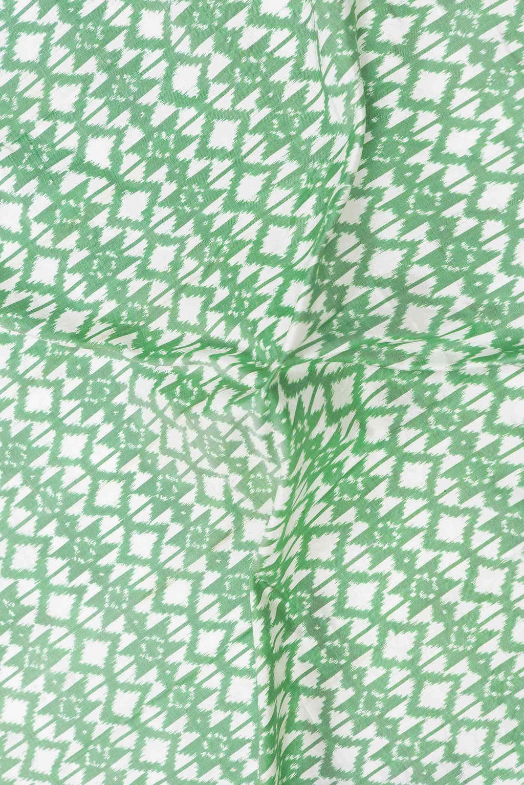 Light Green Dual Tone Double Ikat Saree