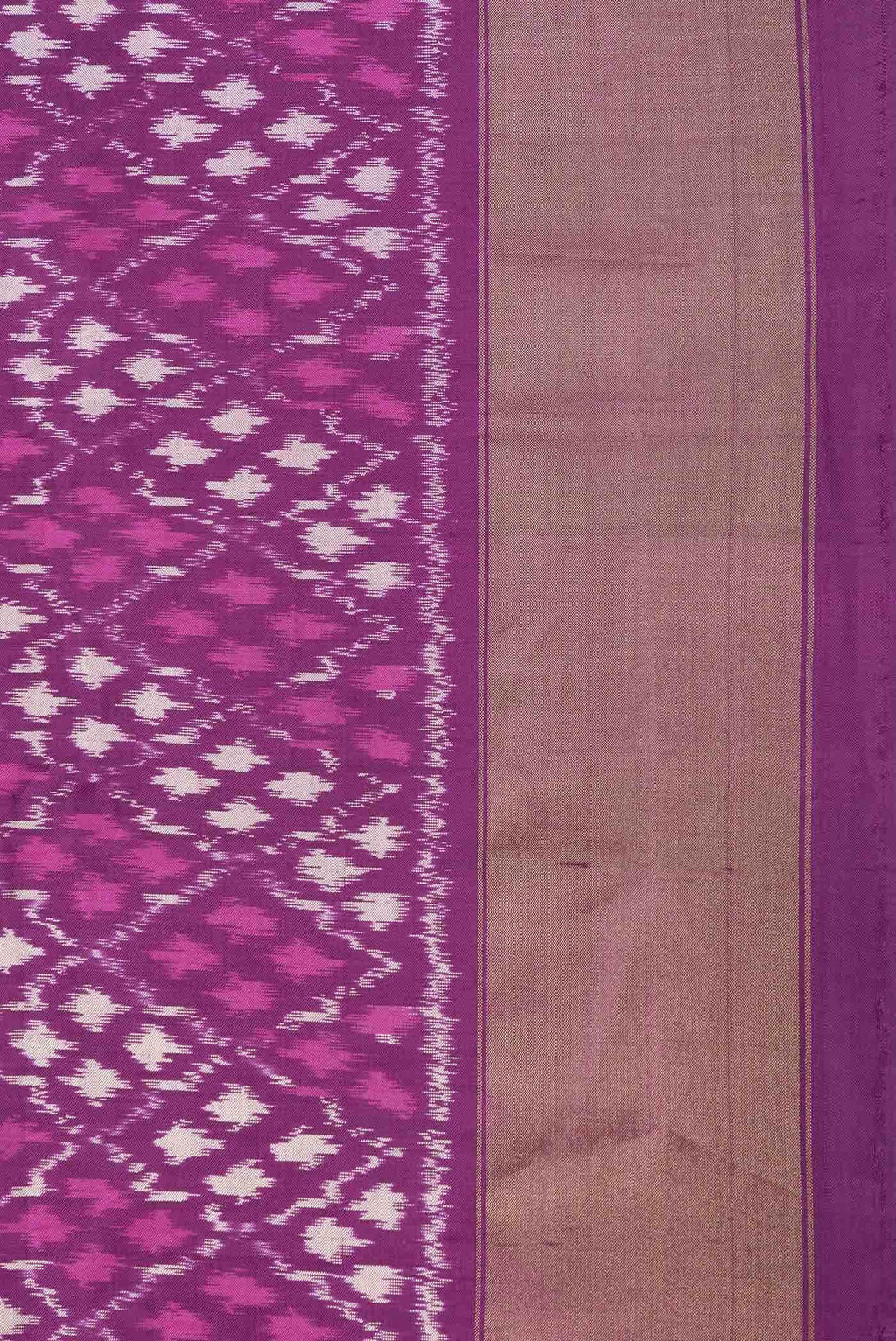 Purple Dual Tone Double Ikat Saree