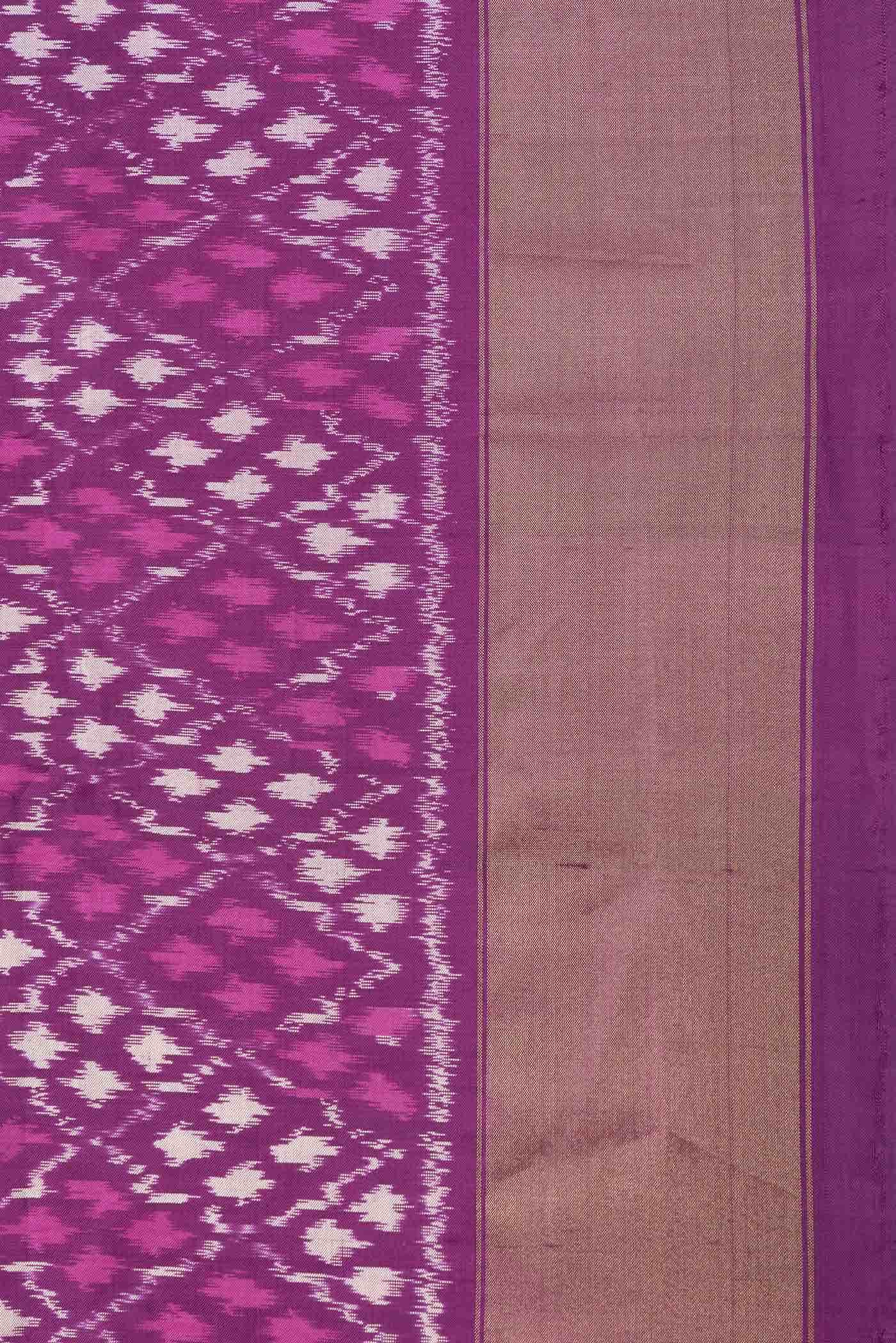 Purple Dual Tone Double Ikat Saree