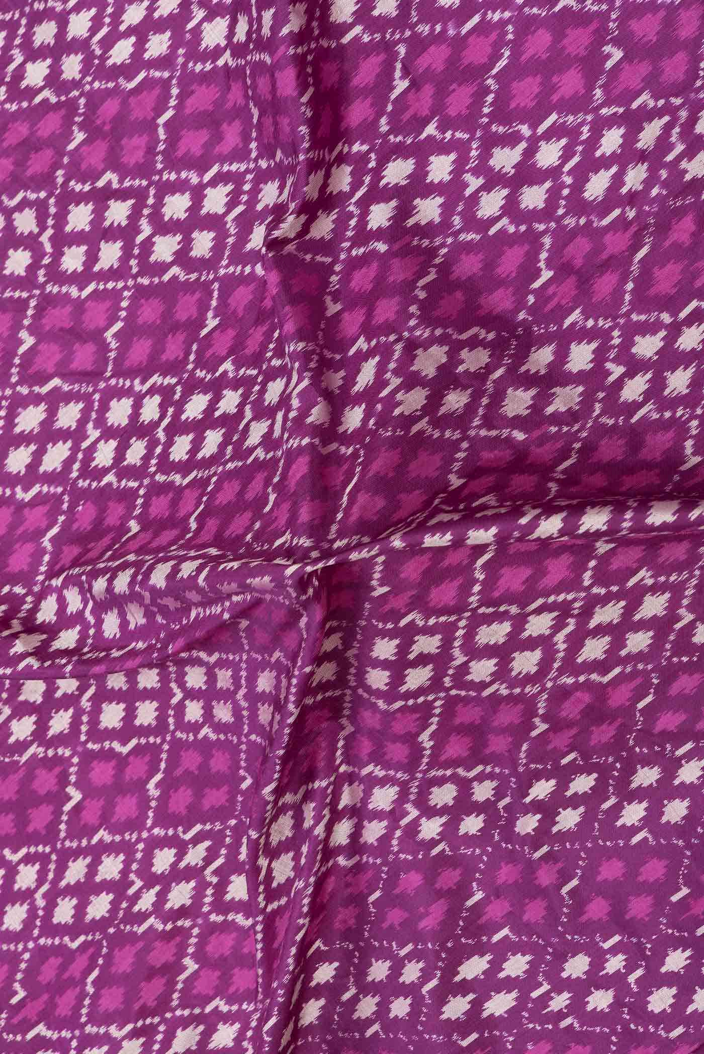 Purple Dual Tone Double Ikat Saree