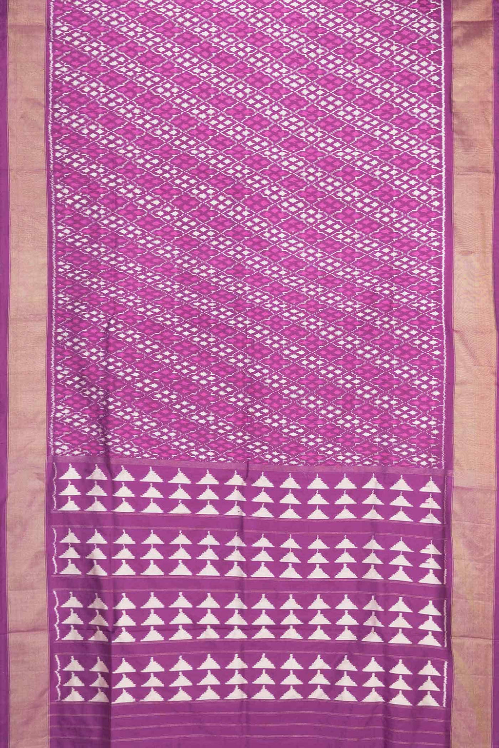 Purple Dual Tone Double Ikat Saree