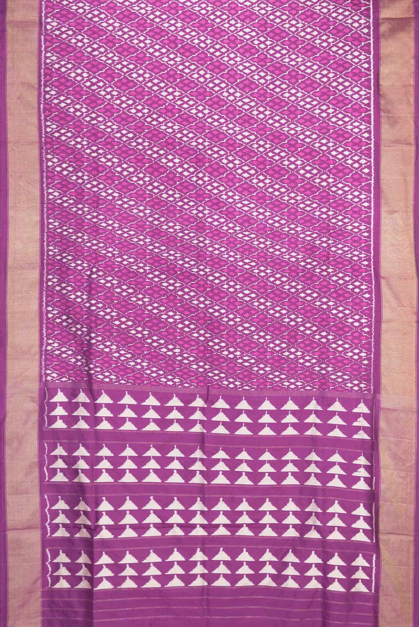 Purple Dual Tone Double Ikat Saree