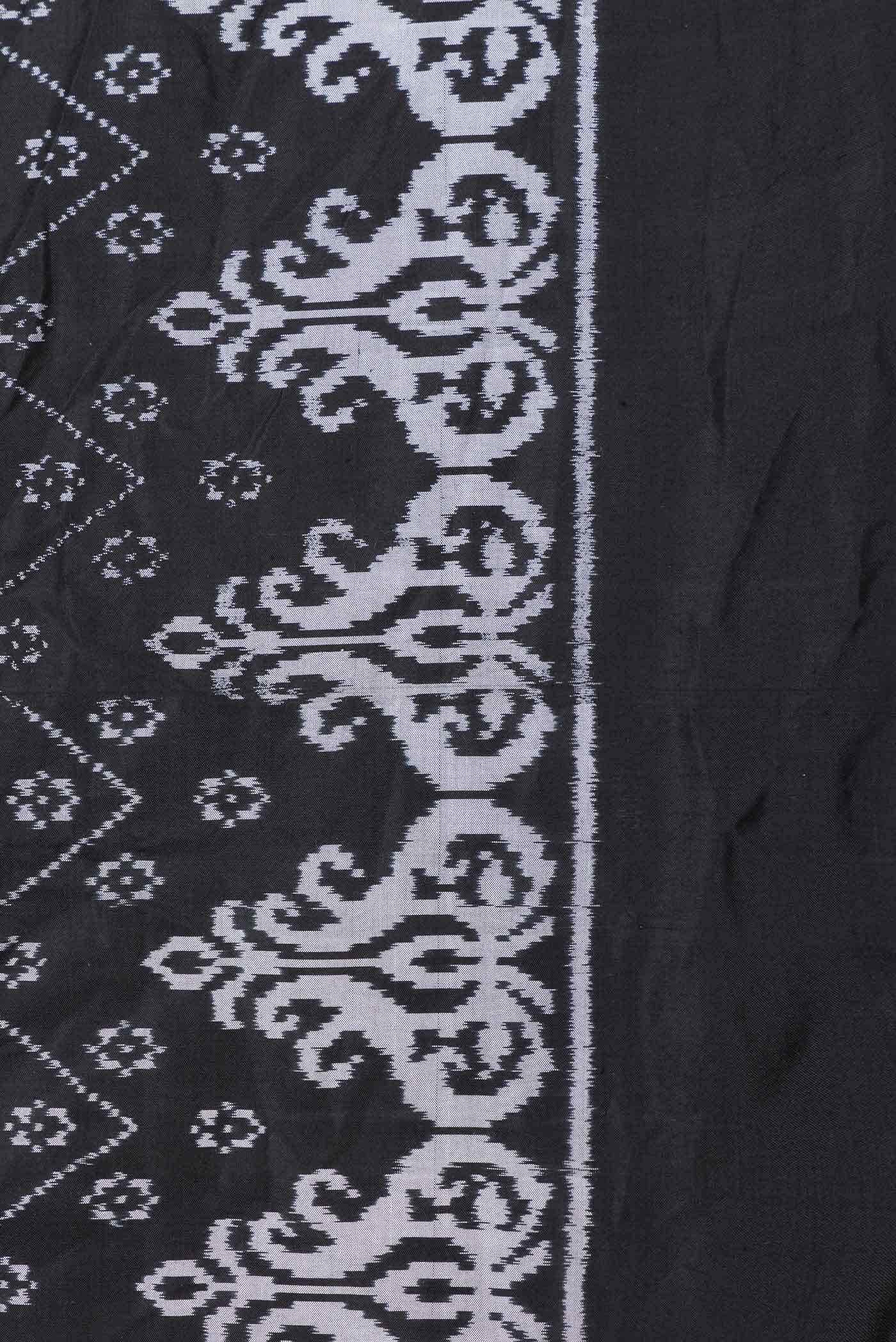 Black Dual Tone Double Ikat Saree