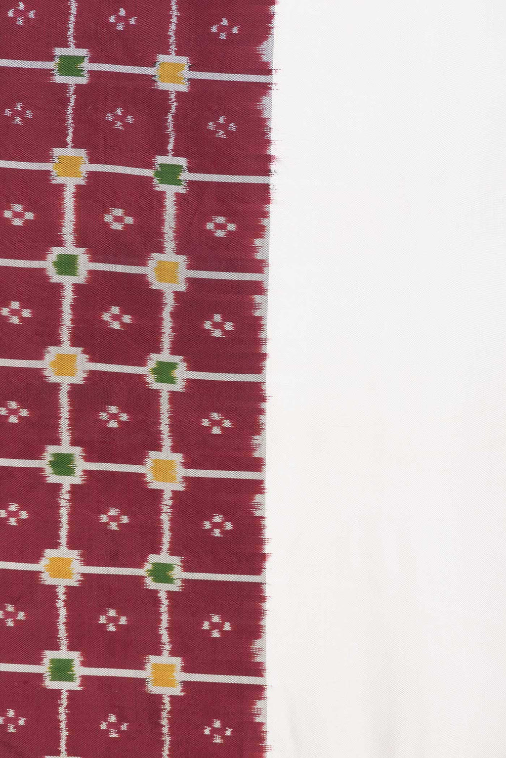 Burgundy Dual Tone Double Ikat Saree