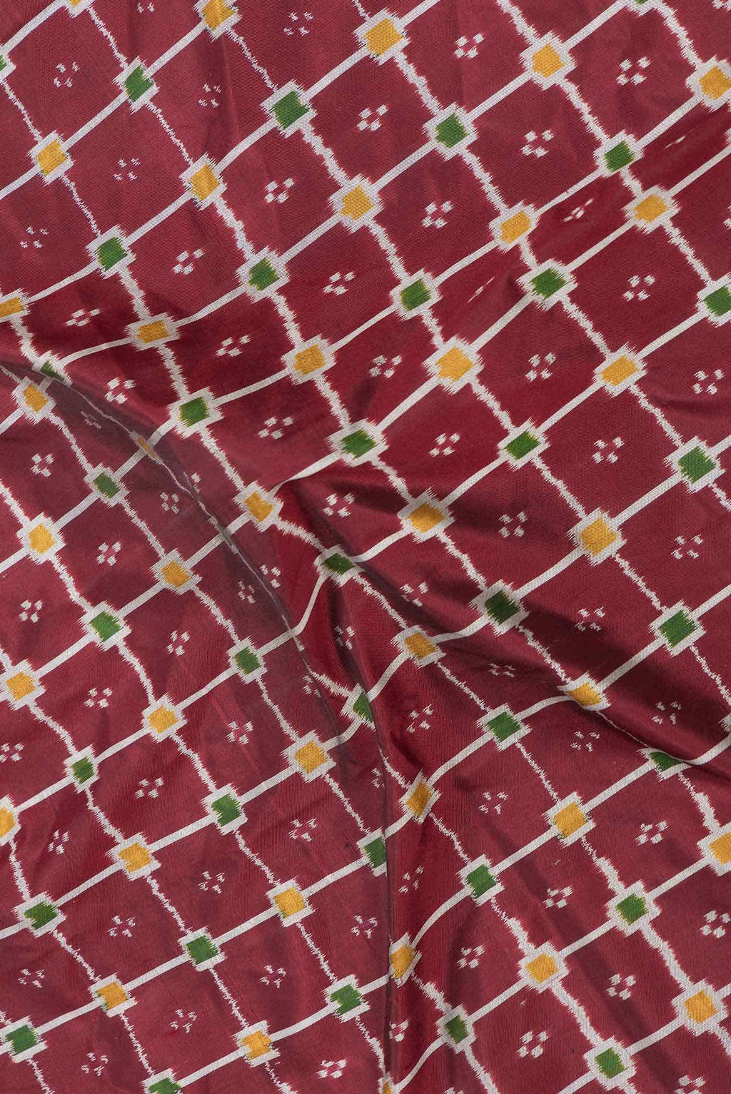 Burgundy Dual Tone Double Ikat Saree