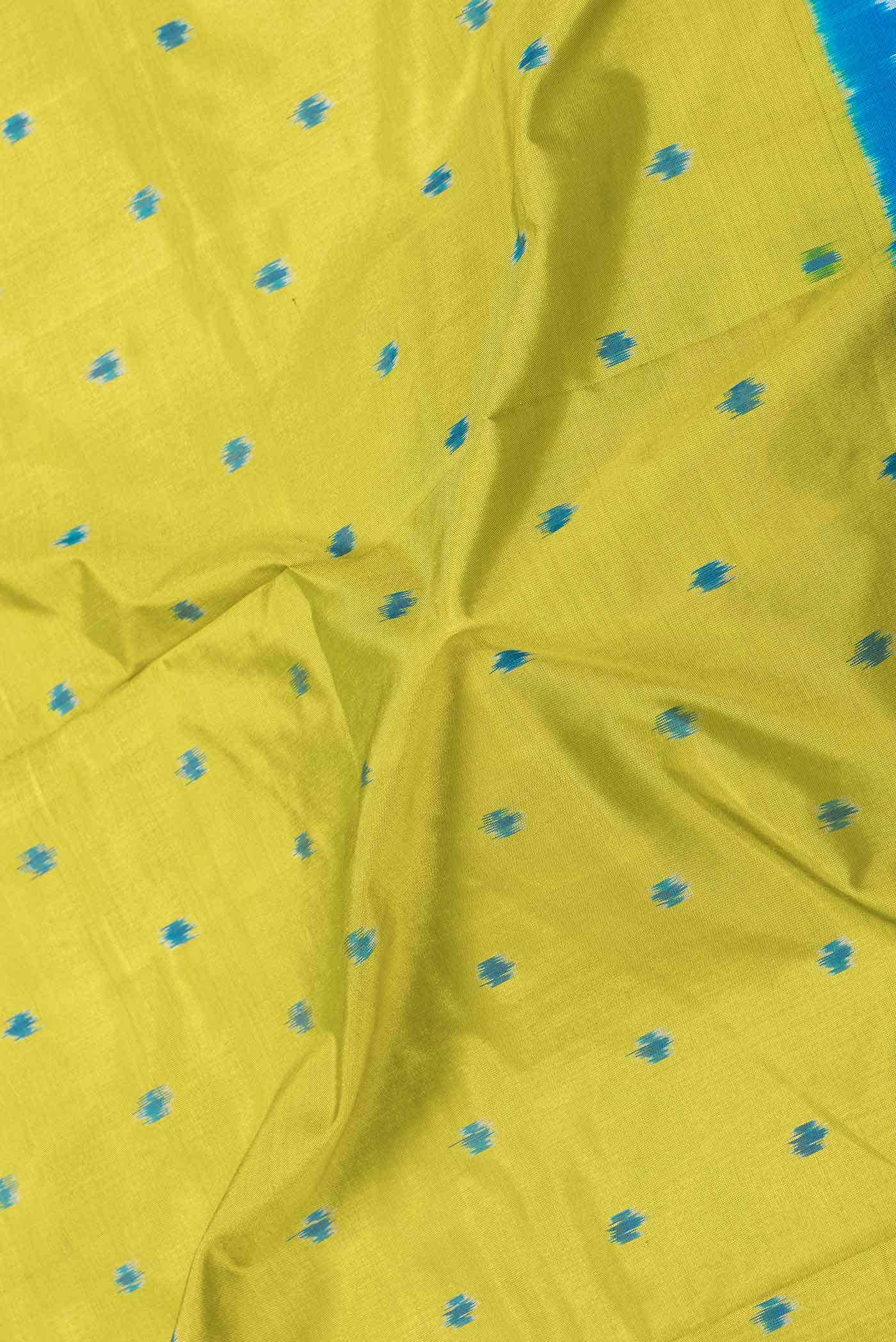 Light Green Dual Tone Double Ikat Saree