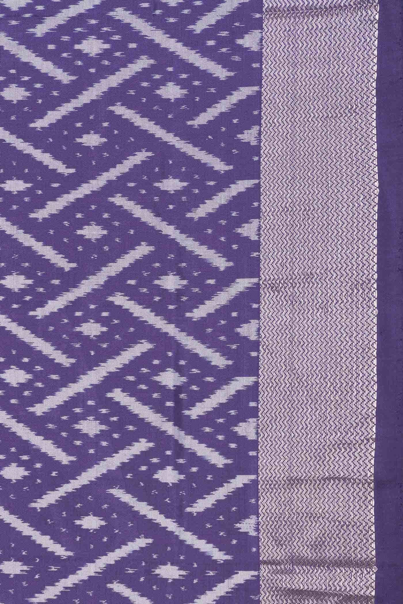 Blue Dual Tone Double Ikat Saree