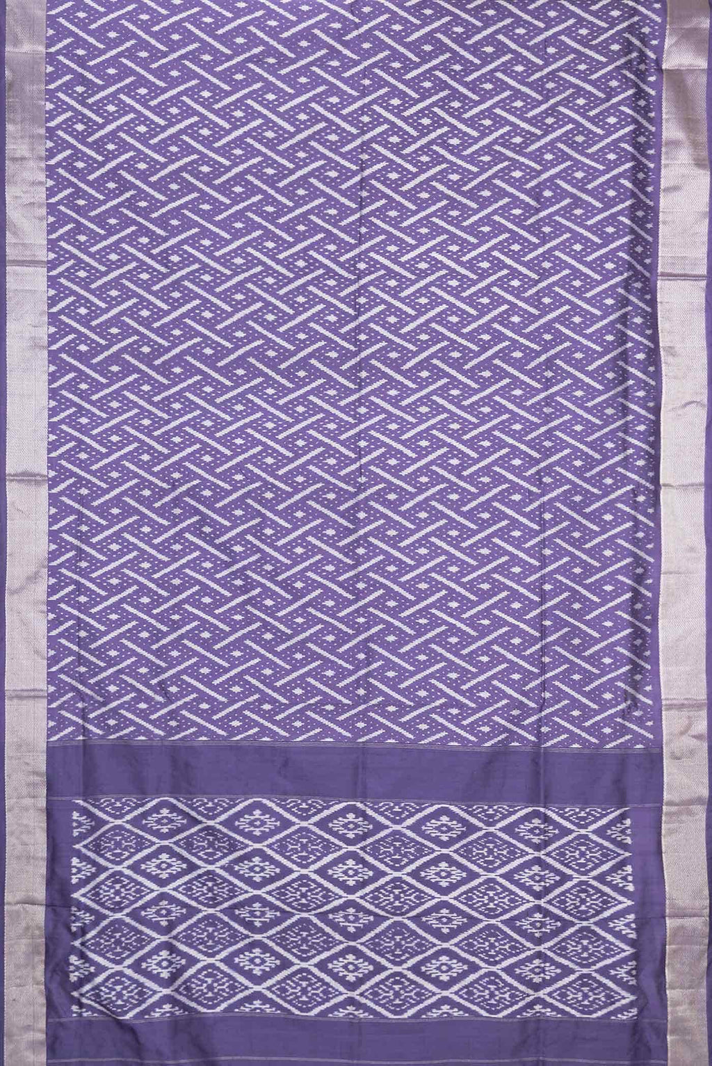 Blue Dual Tone Double Ikat Saree
