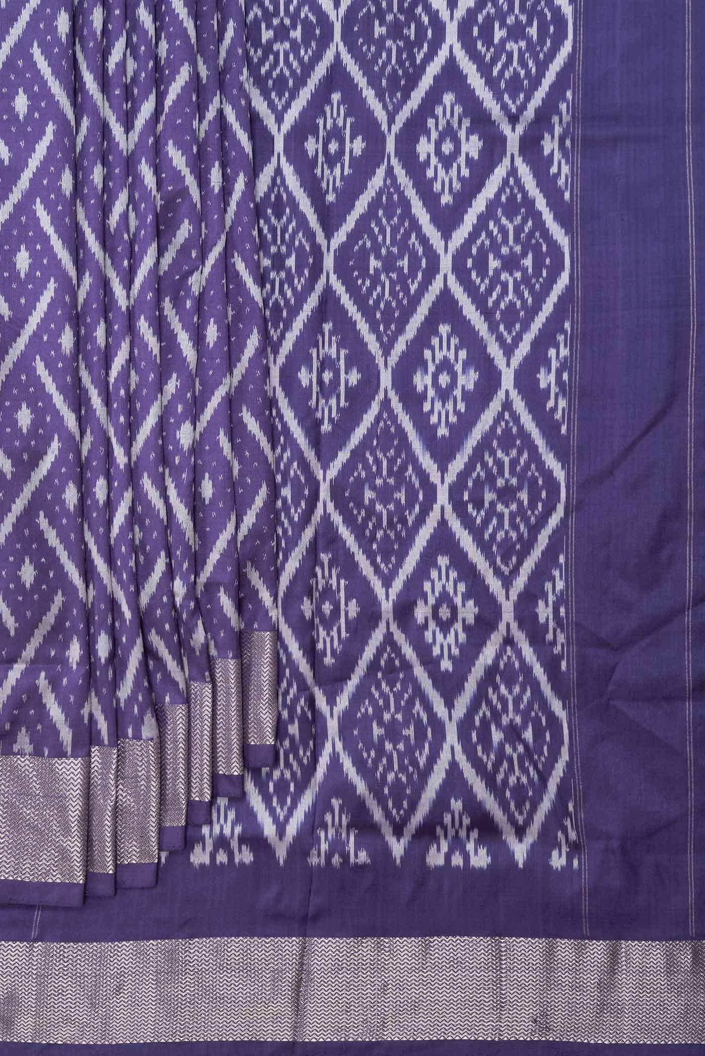 Blue Dual Tone Double Ikat Saree