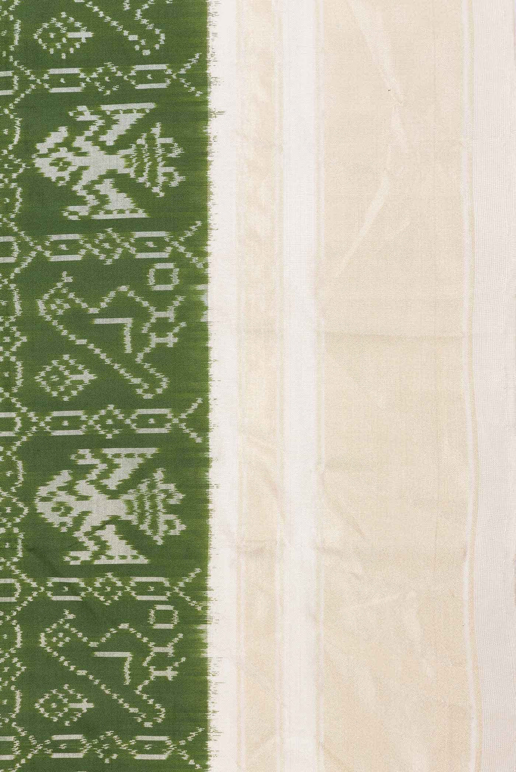 Green Dual Tone Double Ikat Saree