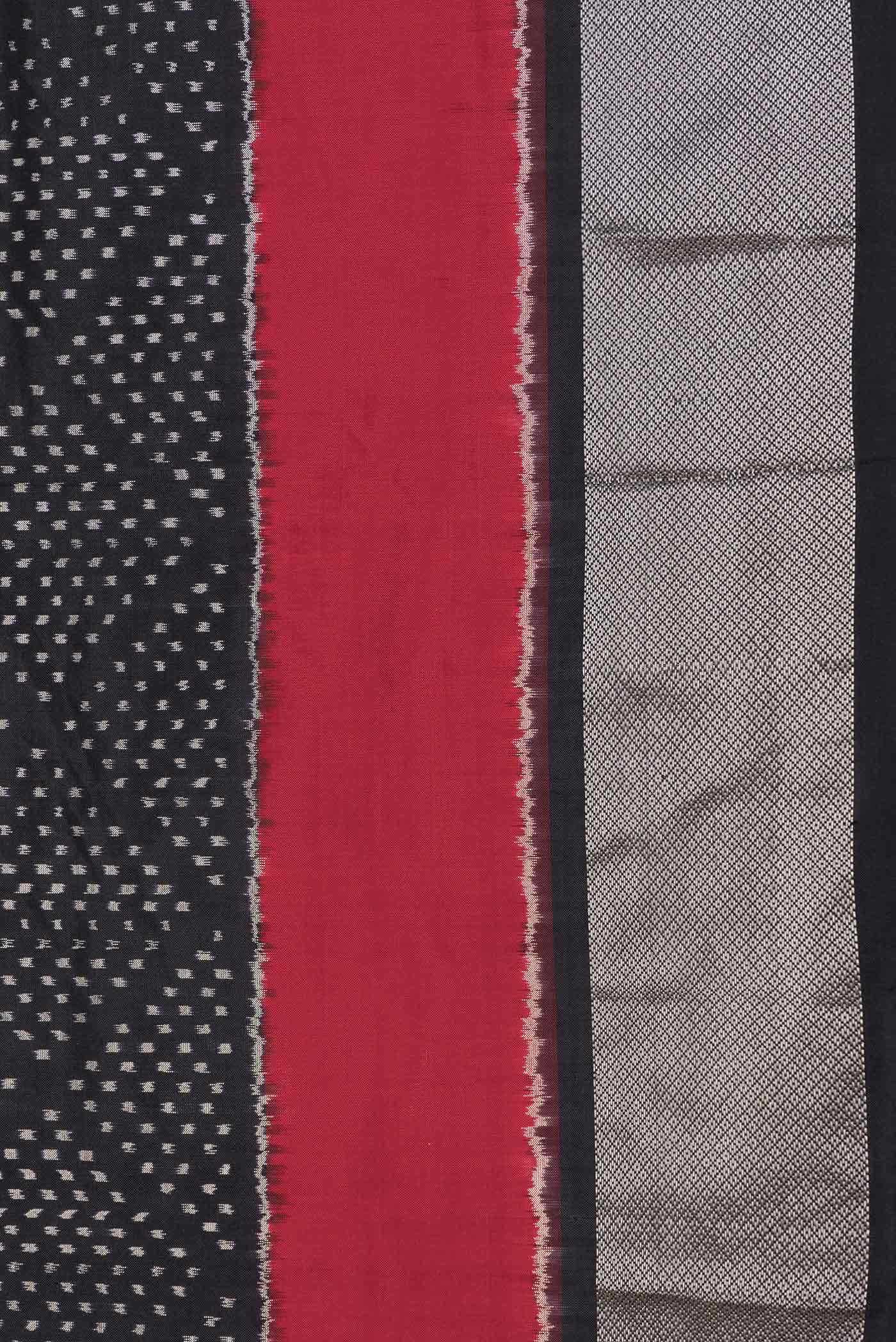 Black Dual Tone Double Ikat Saree