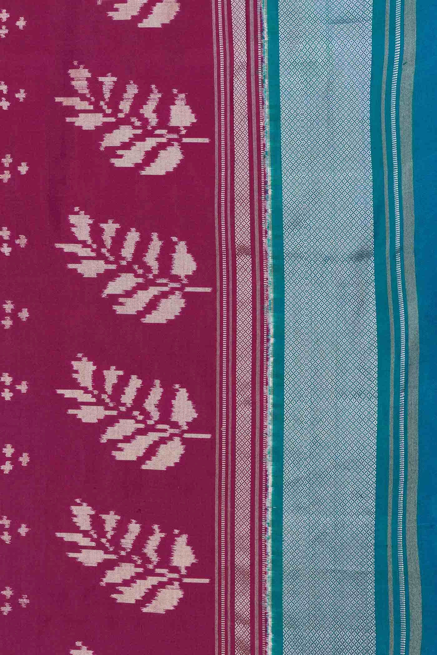 Magenta Dual Tone Double Ikat Saree