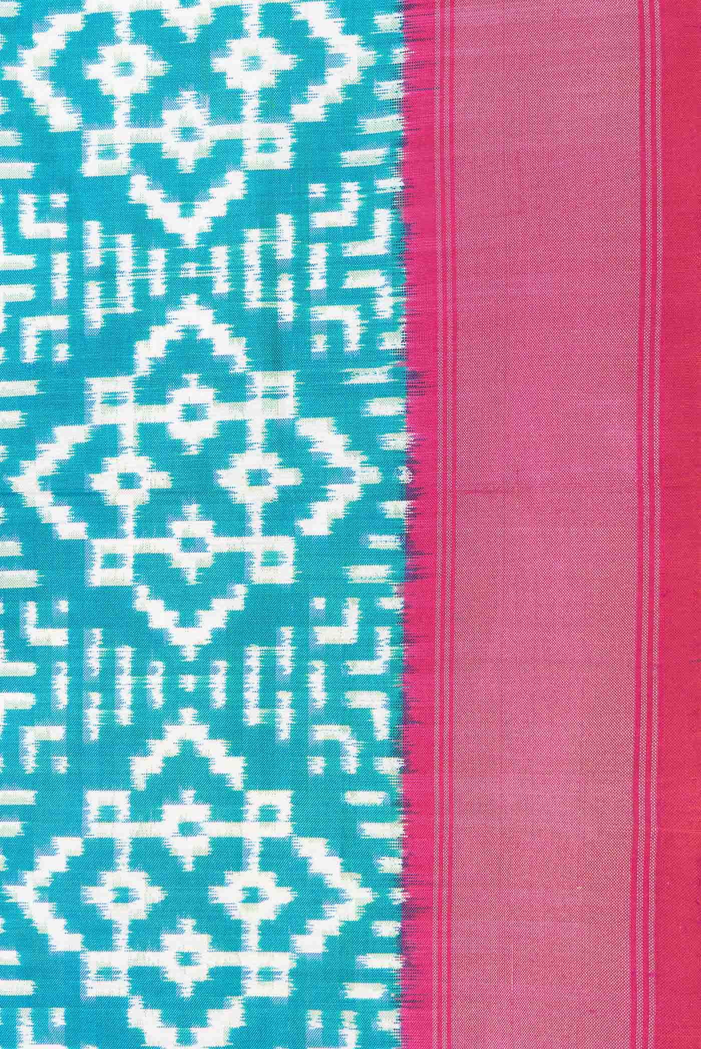 Green Dual Tone Double Ikat Saree
