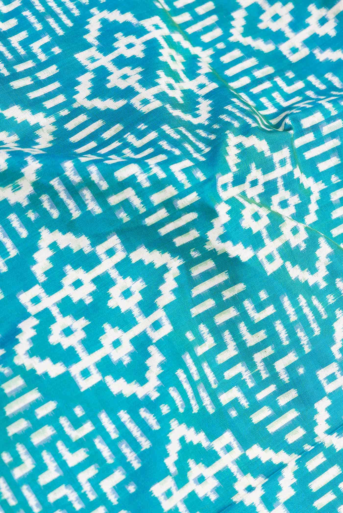 Green Dual Tone Double Ikat Saree