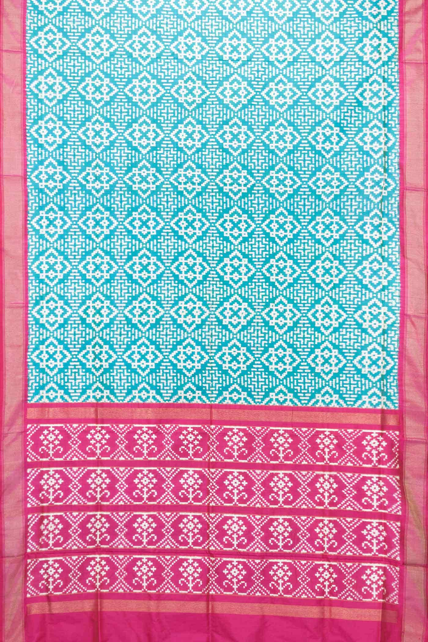Green Dual Tone Double Ikat Saree