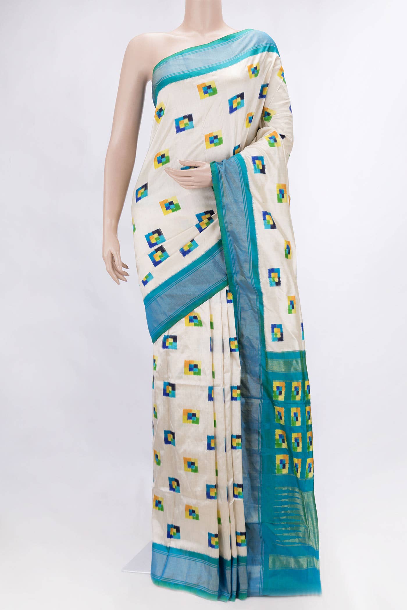 Sandal Dual Tone Double Ikat Saree