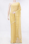 Gold Dual Tone Organza Silk Saree