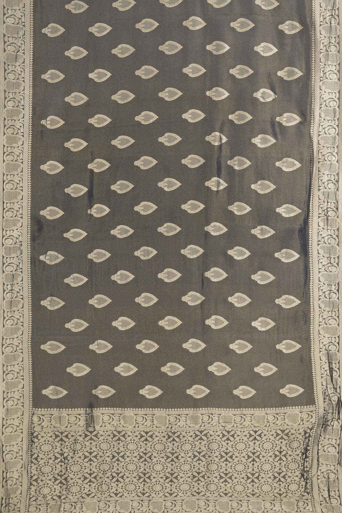 Black Dual Tone Blended Tissue Silk Saree