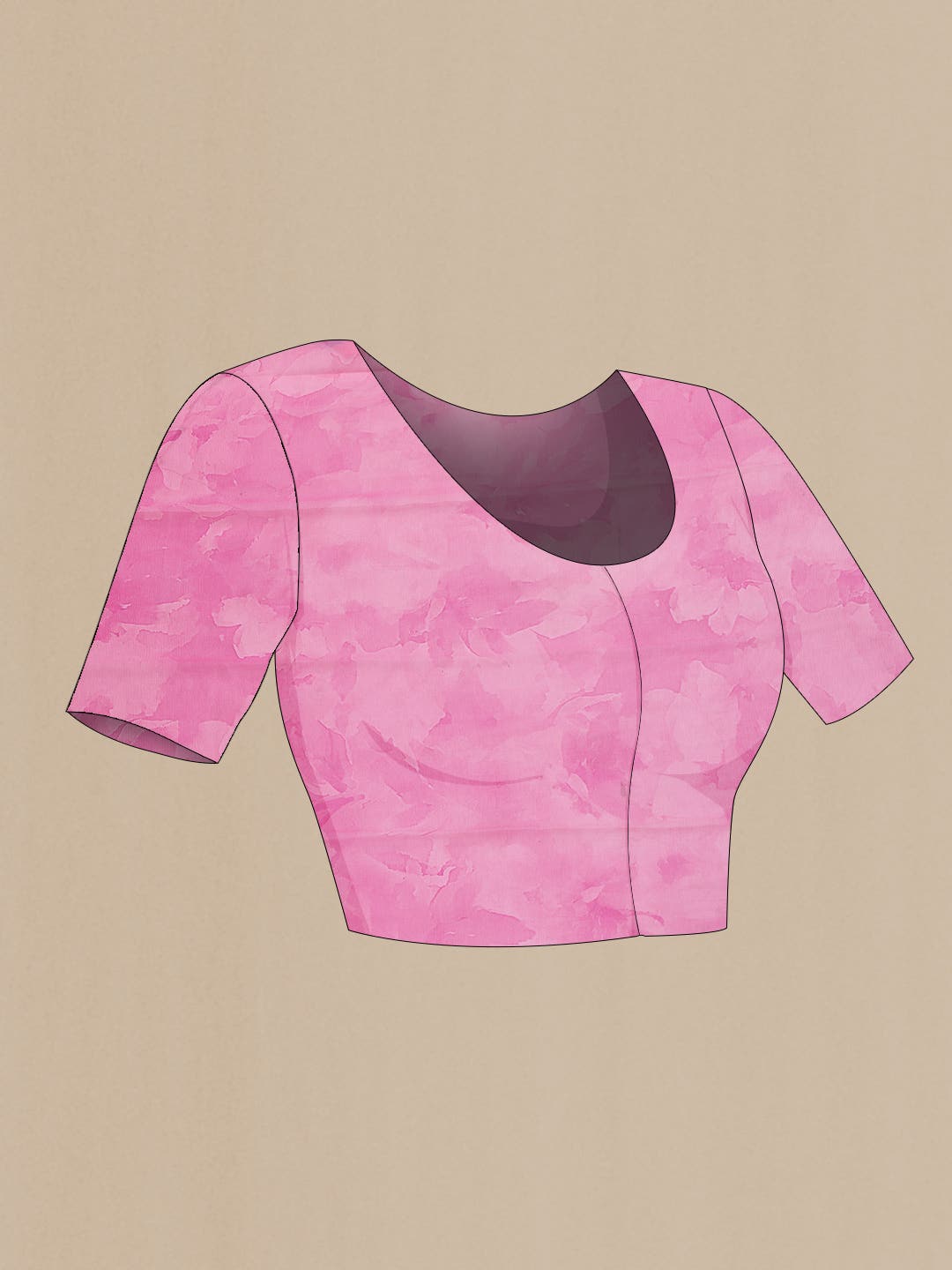 Pink Dual Tone Mysore Chiffon Saree