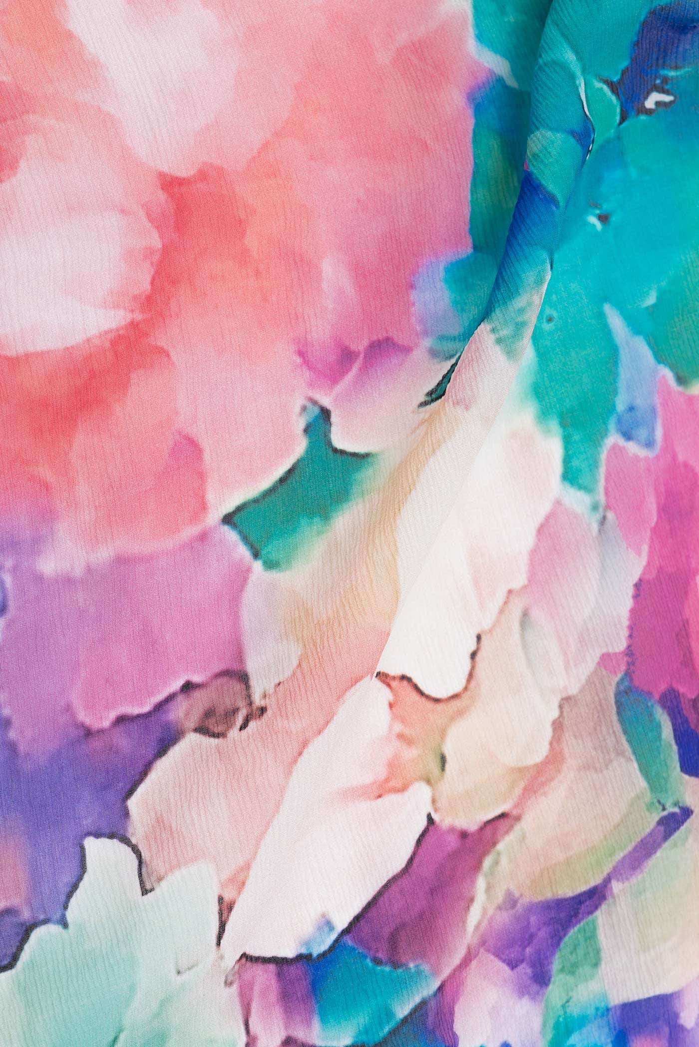 Pink Dual Tone Mysore Chiffon Saree