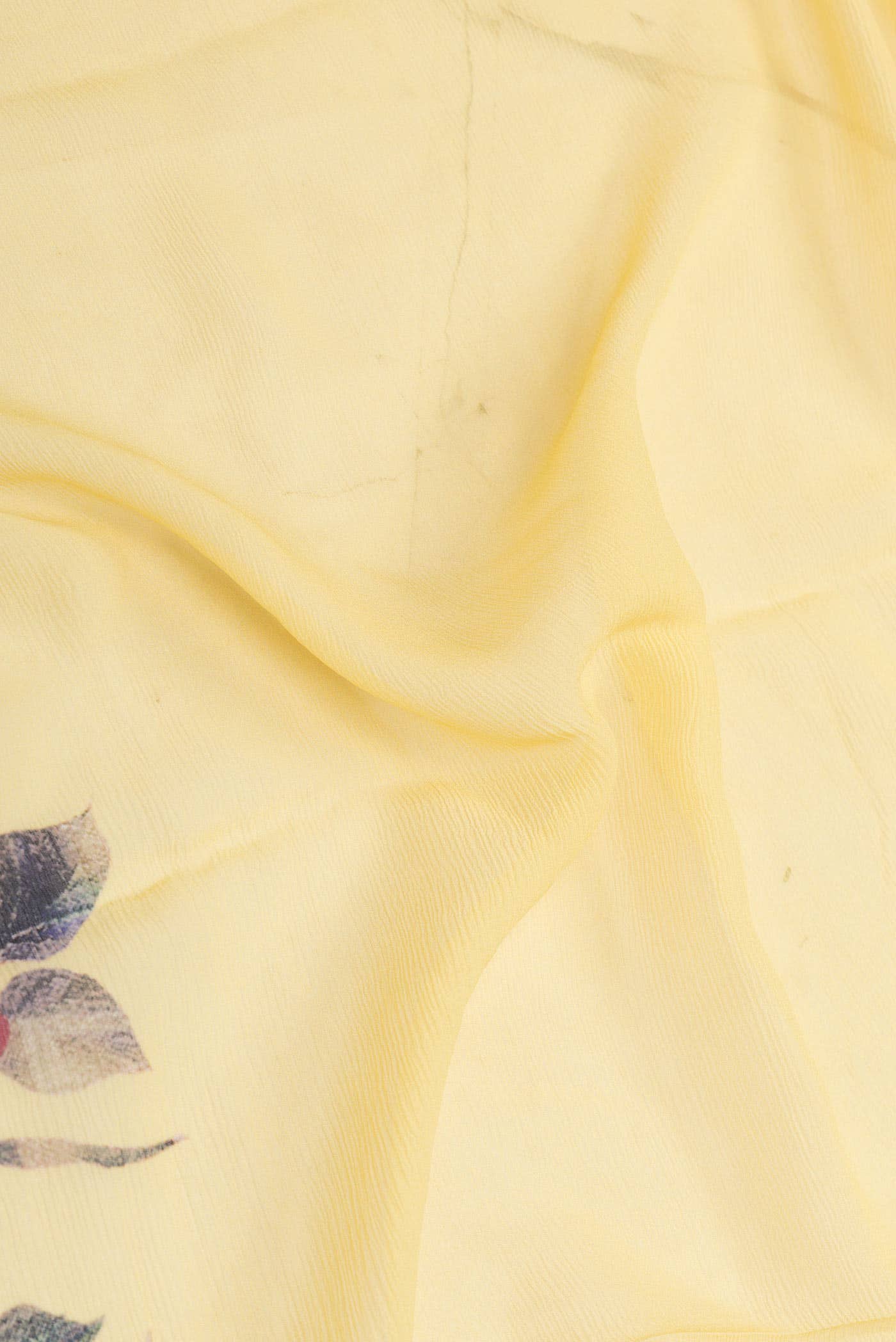 Yellow Dual Tone Mysore Chiffon Saree