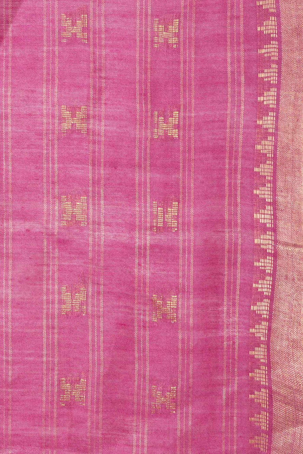 Rani Pink Dual Tone Tussar Silk Saree