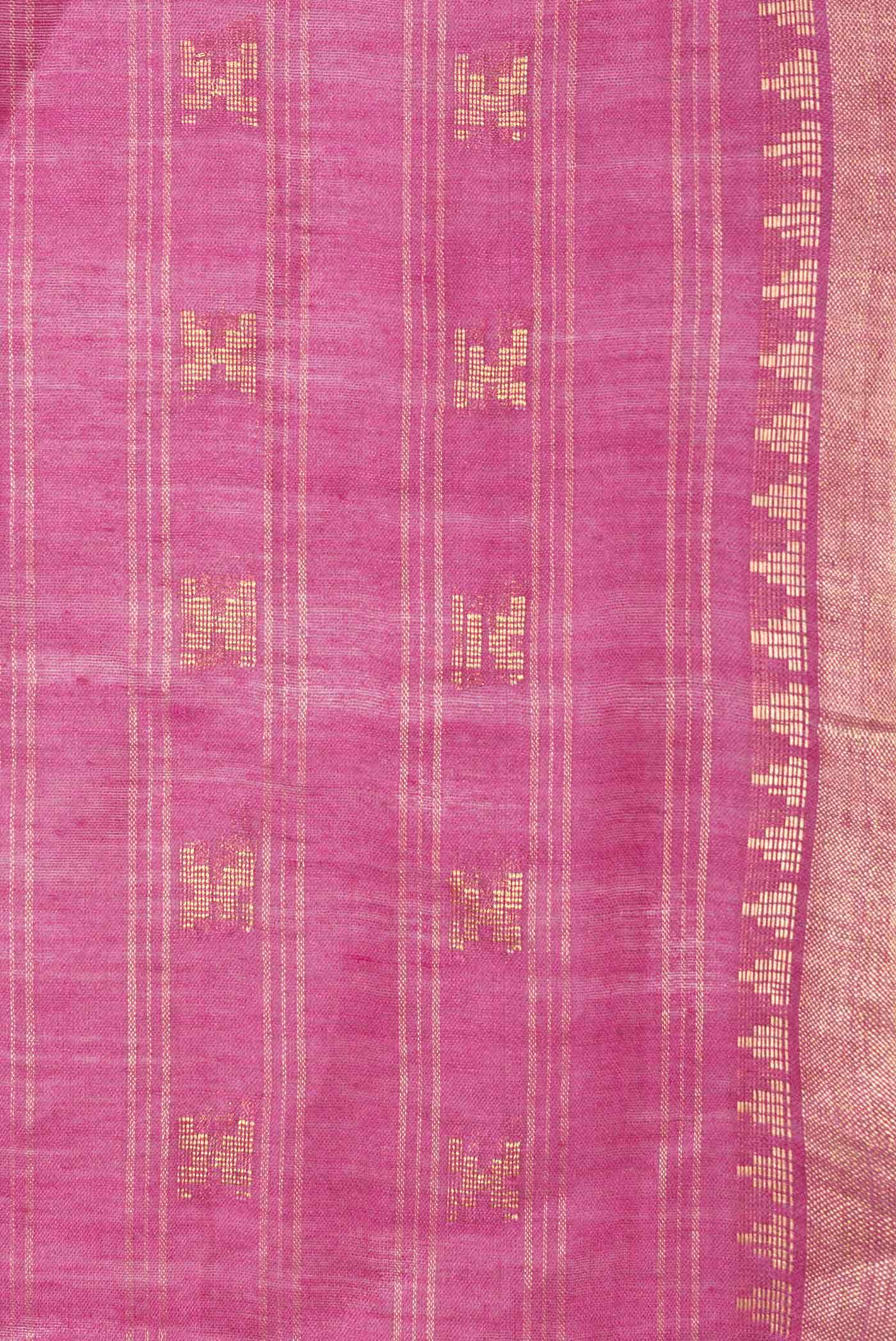 Rani Pink Dual Tone Tussar Silk Saree
